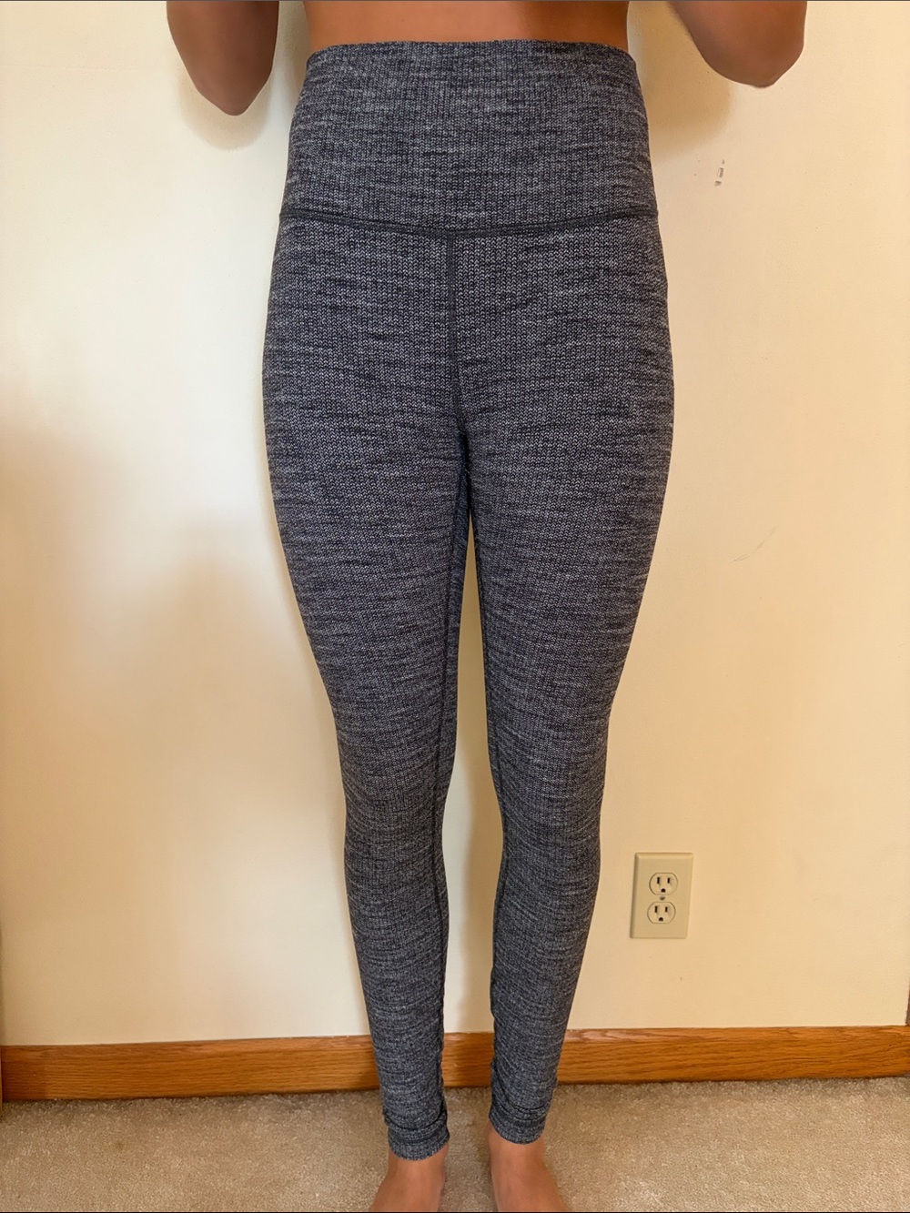 lululemon athletica Align Heathered Charcoal High-Rise Leggings. Thick material